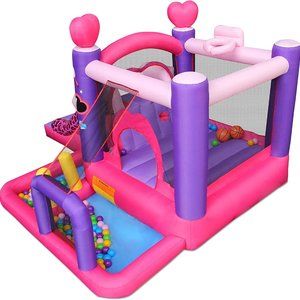 Inflatable  6-in-1 Jump & Slide Bouncy House for Kids Outdoor with blower QB438